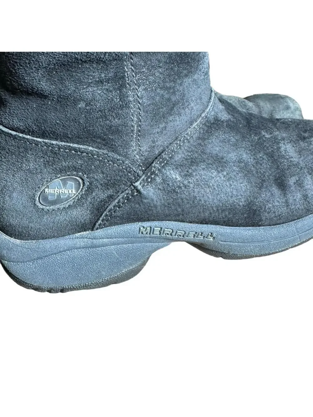 Merrell Primo Chill Massif Women's Winter Boots Size 6.5 Black Suede Fur
